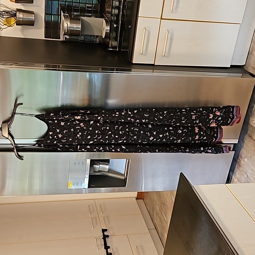💕NATALIE MARTIN💕 Heather Silk Maxi Slip Dress ~ Lotus Print Nero Medium M NWT - Picture 6 of 14